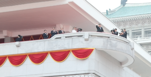 Kim Jong Un oversees major military parade in Pyongyang
