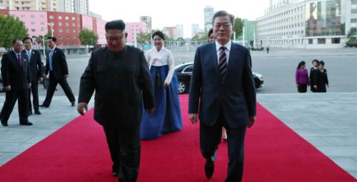 Leaders of the two Koreas begin second day of talks in Pyongyang