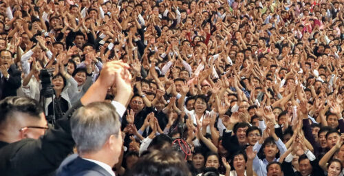 At Pyongyang mass games, Moon hails “new era” for inter-Korean relations