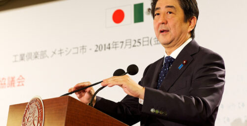 Shinzo Abe says he is willing to meet with Kim Jong Un