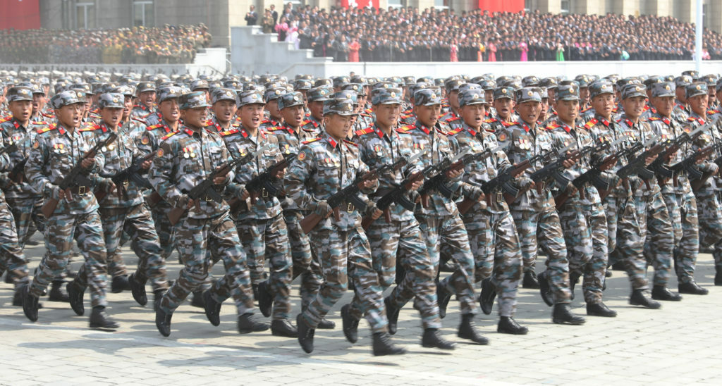 Marching drills resume at Pyongyang military parade practice ground ...