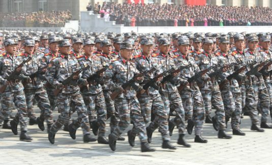 Marching drills resume at Pyongyang military parade practice ground ...