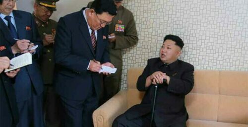 Kim Jong Un reappears in state media with cane