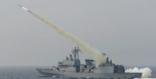 South Korean navy and air forces stage live-fire drills
