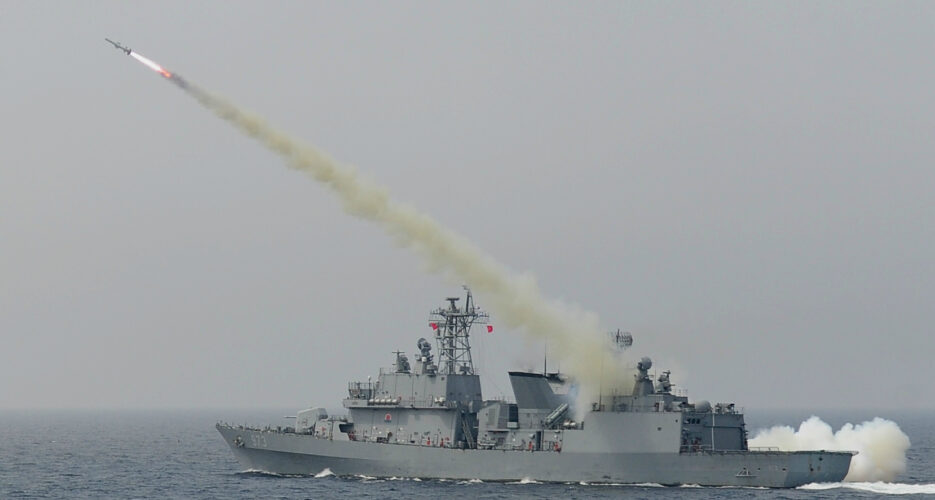 South Korean navy and air forces stage live-fire drills
