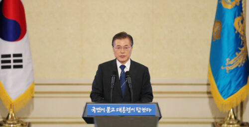 Moon says North Korea developing nuclear-armed missile would be “red line”