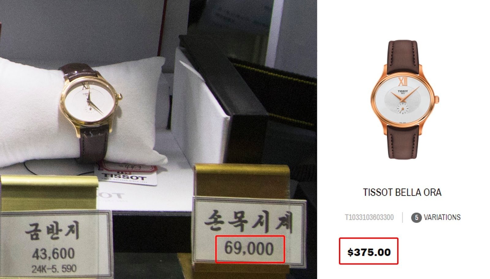 Tissot watches still for sale in Pyongyang despite UN Security