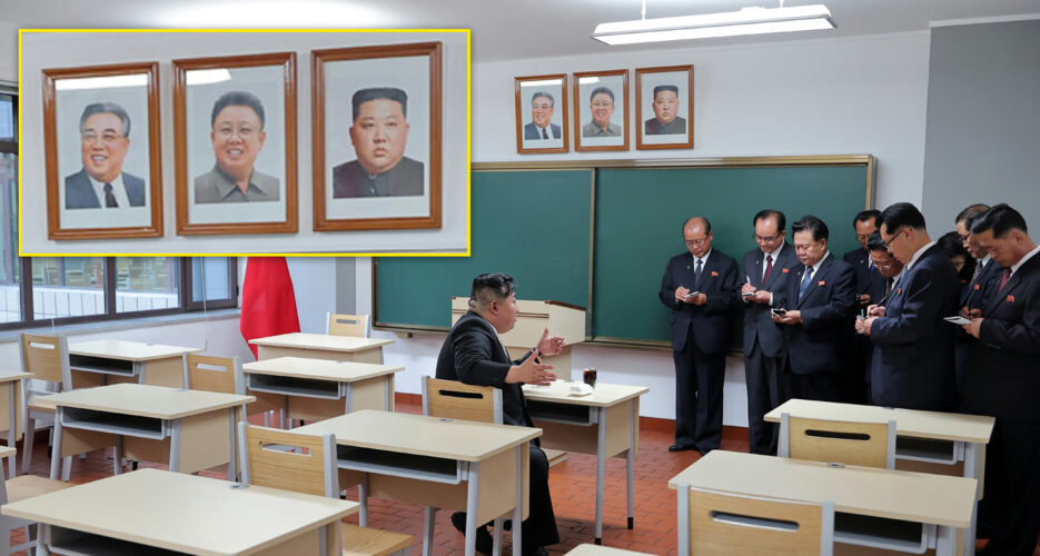 Kim Jong Un displays portrait next to predecessors in personality cult boost