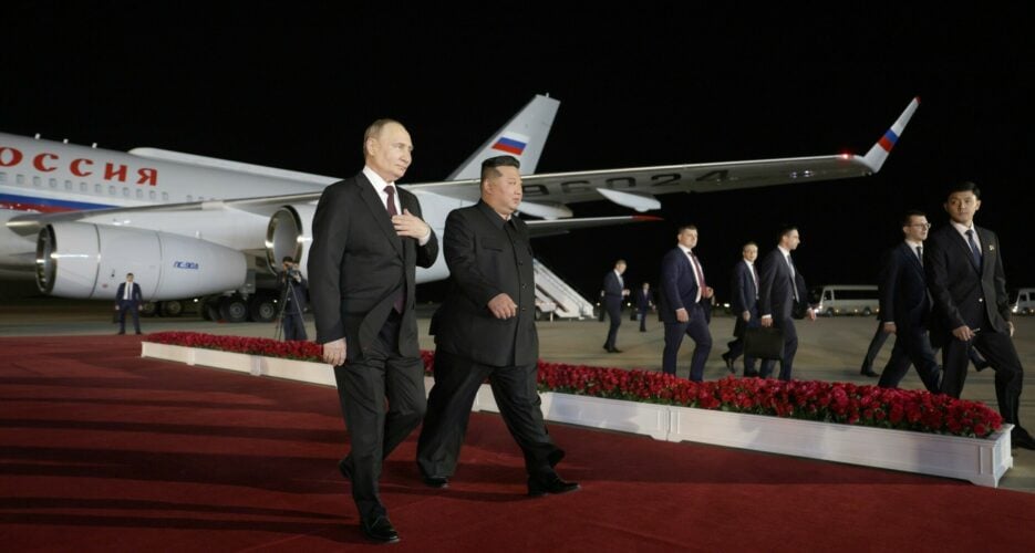 Kim Jong Un greets Putin at Pyongyang airport, belatedly kicking off state visit