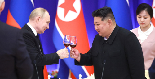 Putin and Kim dine on duck liver and sip ginseng tea after signing new treaty