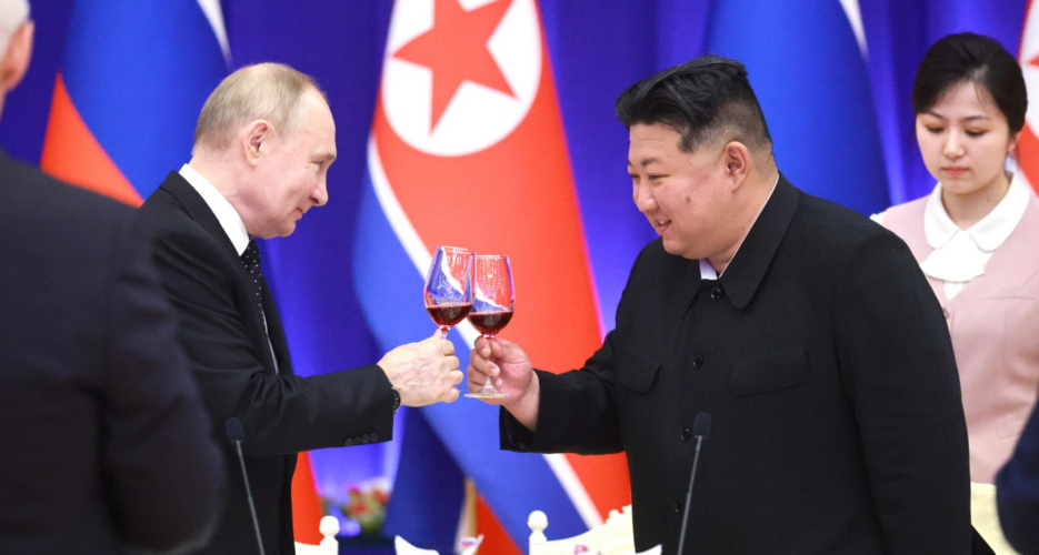 Putin and Kim dine on duck liver and sip ginseng tea after signing new treaty