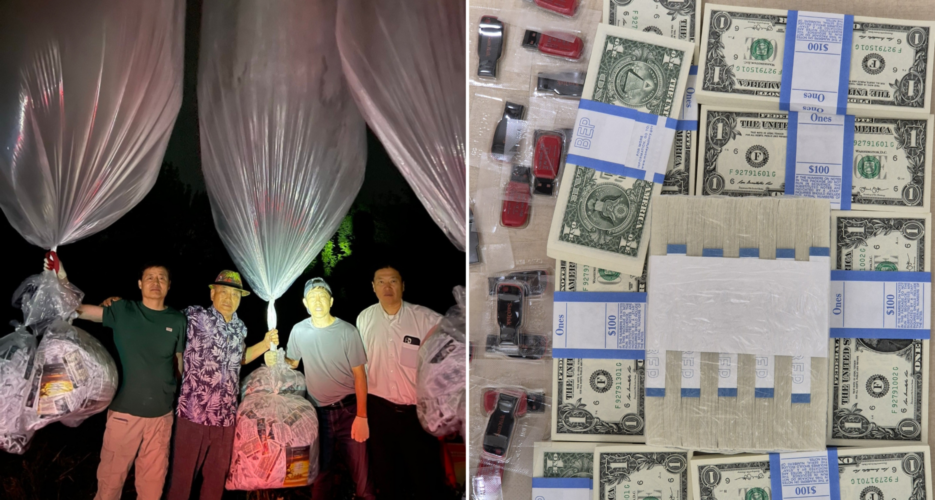 Defectors send balloons with anti-regime leaflets, cash and USBs to North Korea