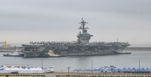 US aircraft carrier visits peninsula in show of force to deter North Korea