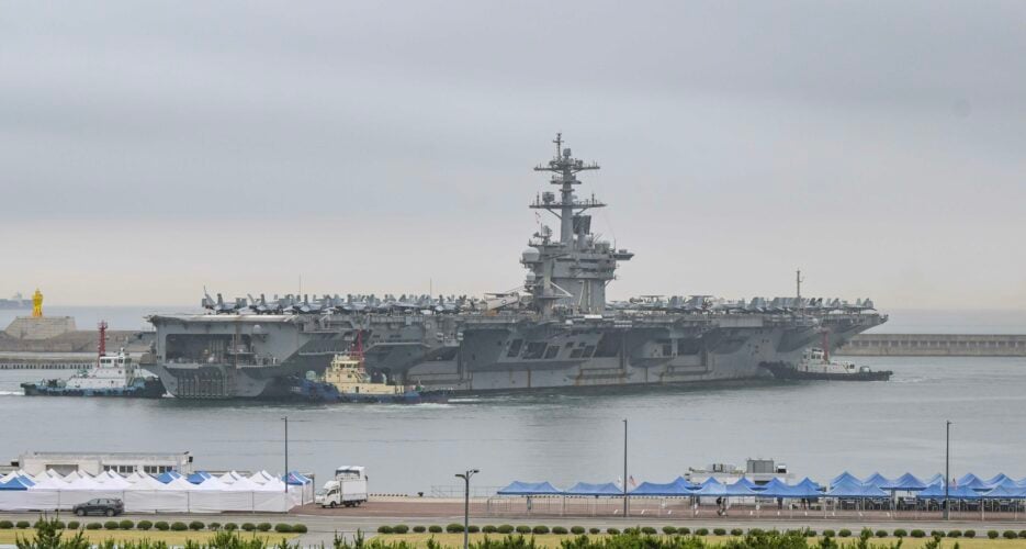 US aircraft carrier visits peninsula in show of force to deter North Korea