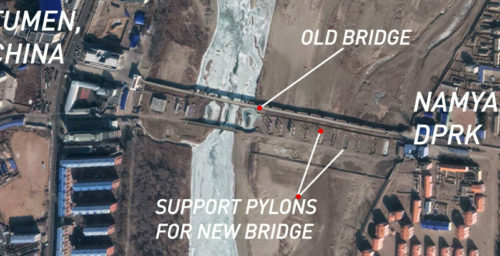 Construction again stalled at Tumen’s new bridge to North Korea, images suggest